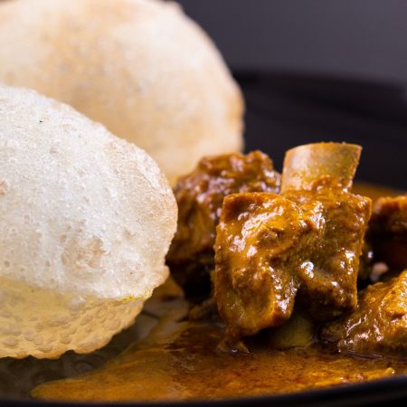 Poori(2pcs) with Goat Curry